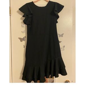 Black high/low dress